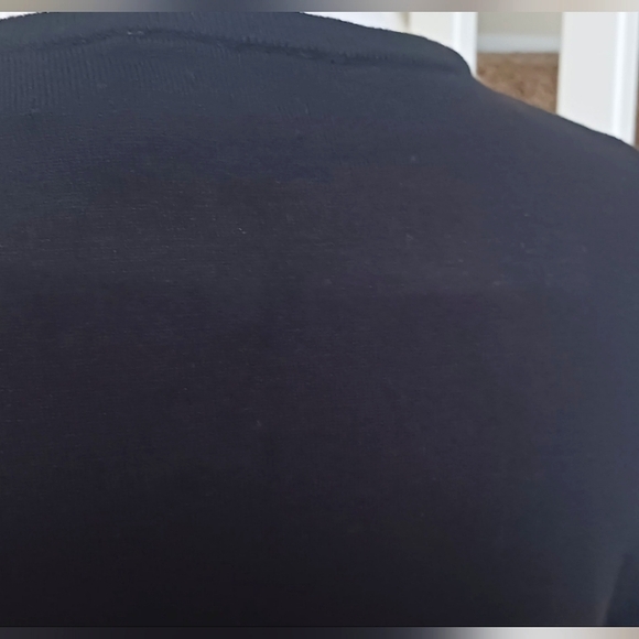 INC International Concepts Sweater with Faux Fur Collar. L Black NWOT - Picture 4 of 16